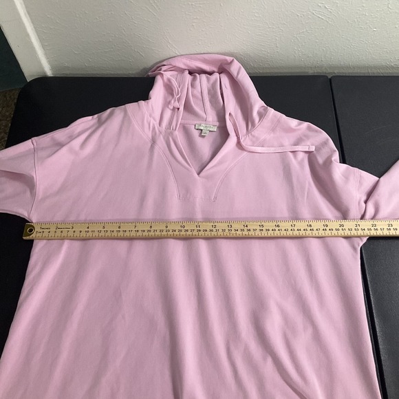 Talbots Hoodie Sweatshirt Womens Sz M Pink Cotton Pullover Athleisure Activewear - Picture 5 of 9